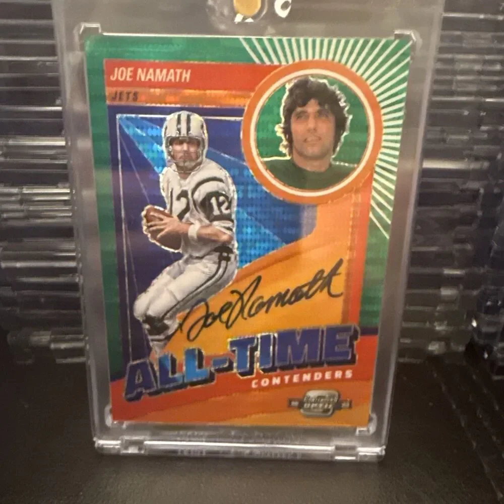 2023 CONTENDERS OPTIC JOE NAMATH ALL-TIME GREEN PULSAR AUTO /20 🔥🔥